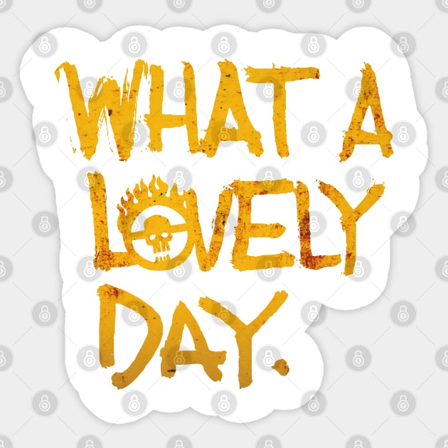 What A Lovely Day Sticker by innercoma@gmail.com